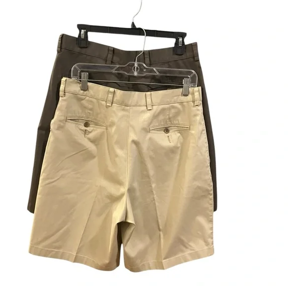 2 Pair Identical Nordstrom 9” Cotton Shorts Pleats
Smartcare 32W, 1 Tan, 1 Brown - Picture 2 of 10